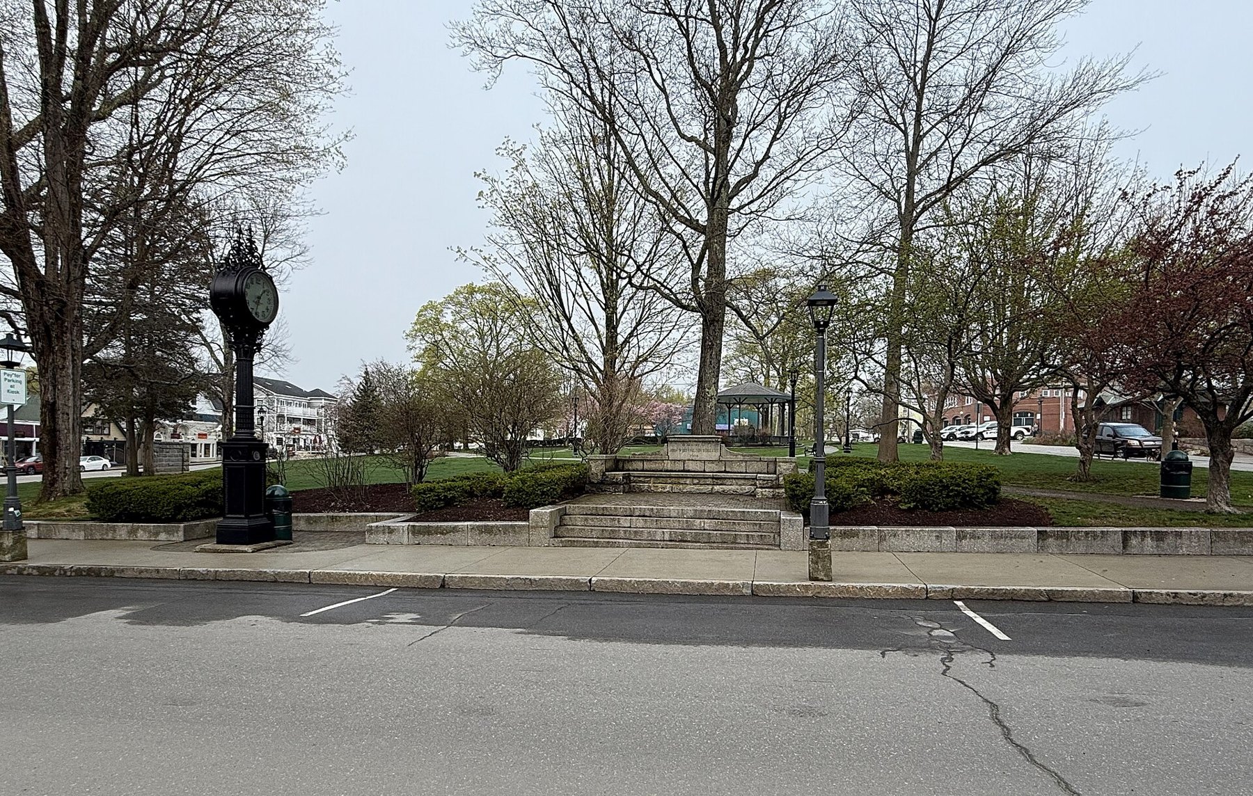 Bar Harbor Village Green viewed from the street