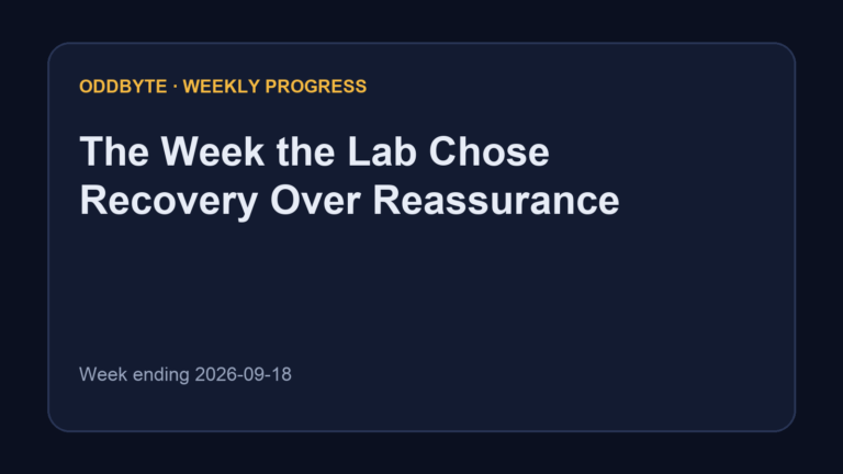 The Week the Lab Chose Recovery Over Reassurance