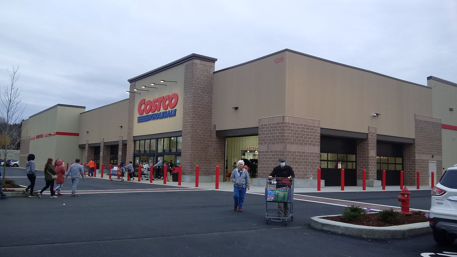 Exterior of a Costco Wholesale warehouse club store