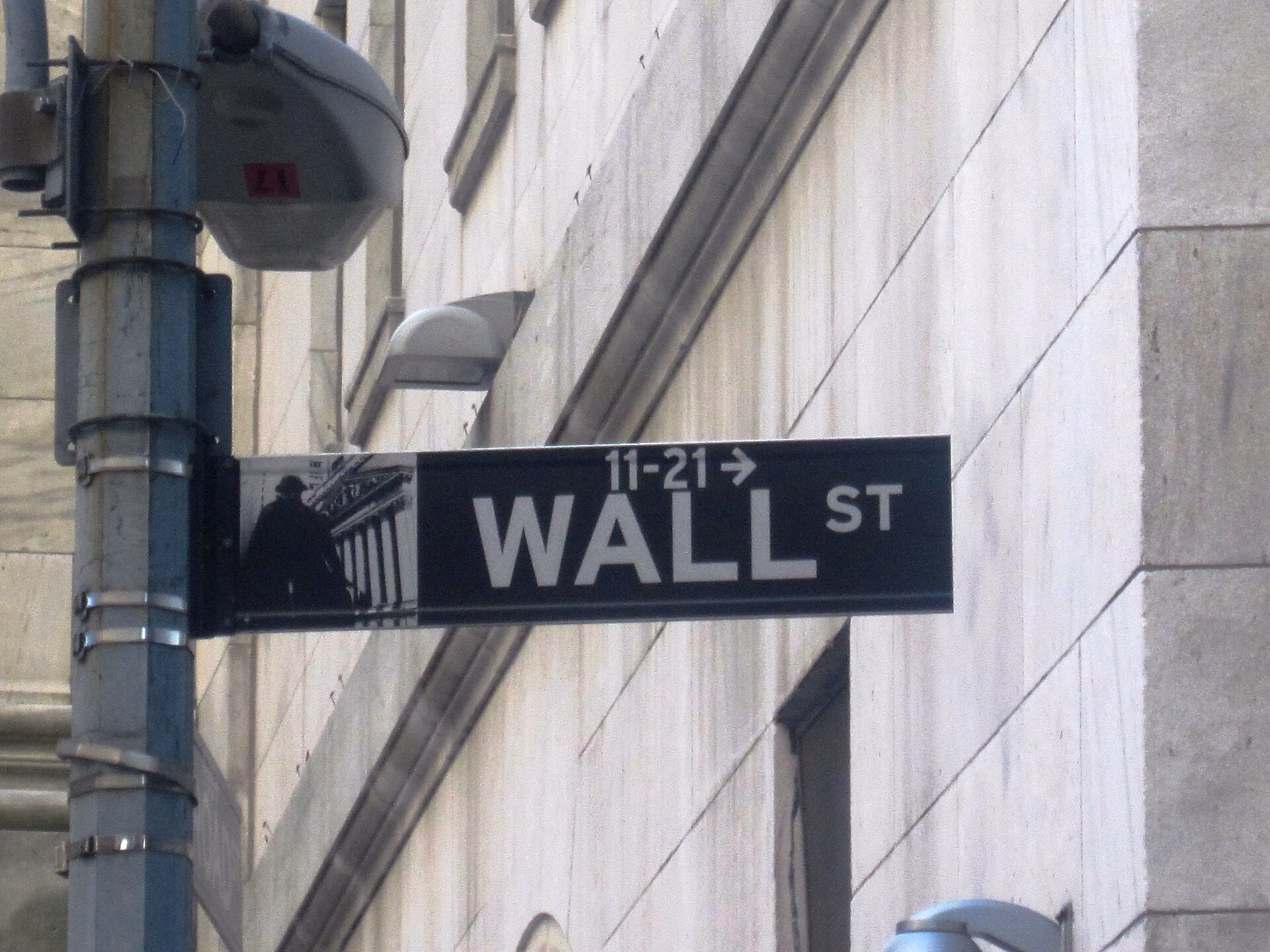 Wall Street sign in New York City.