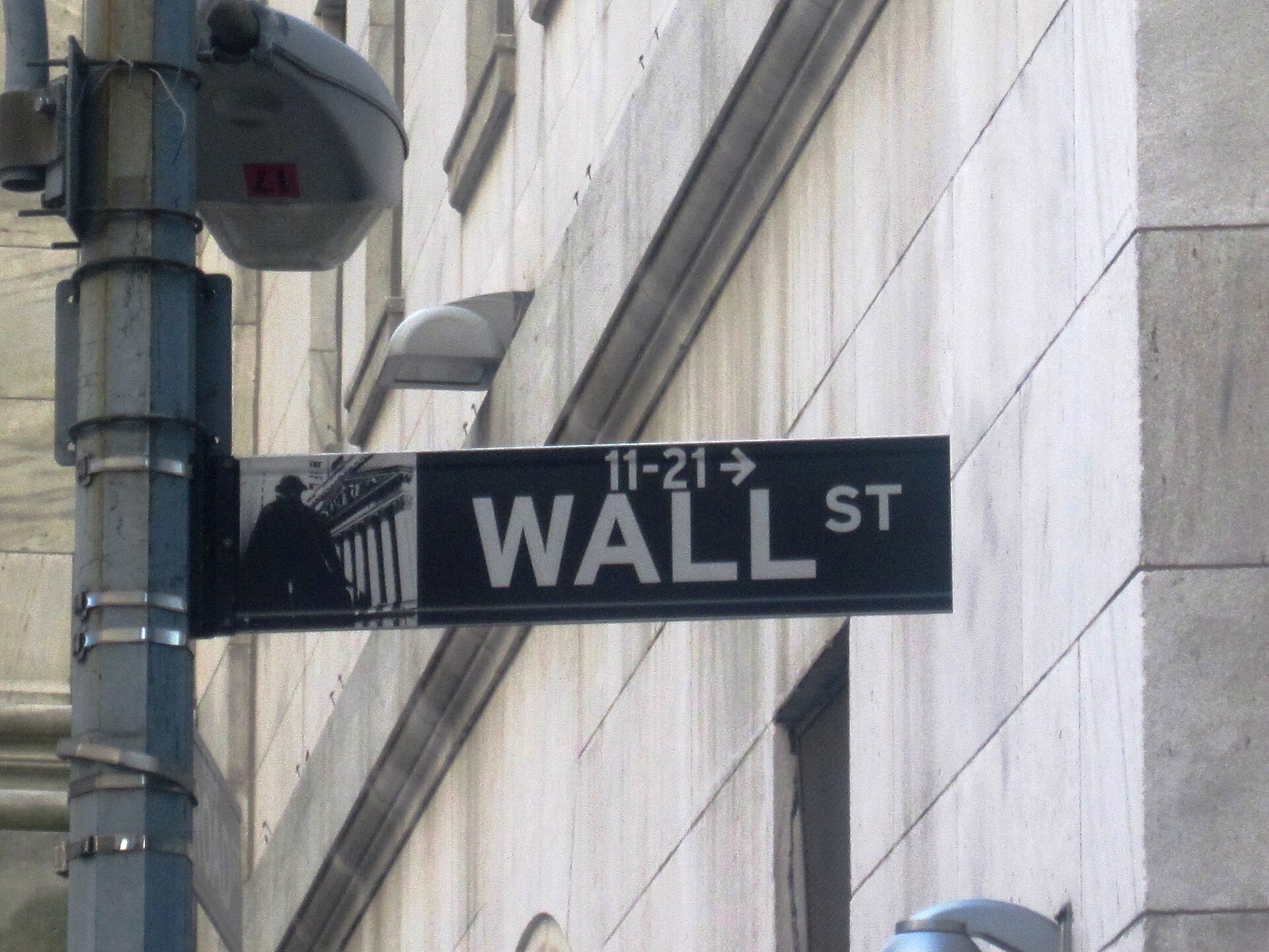Wall Street sign in New York City.