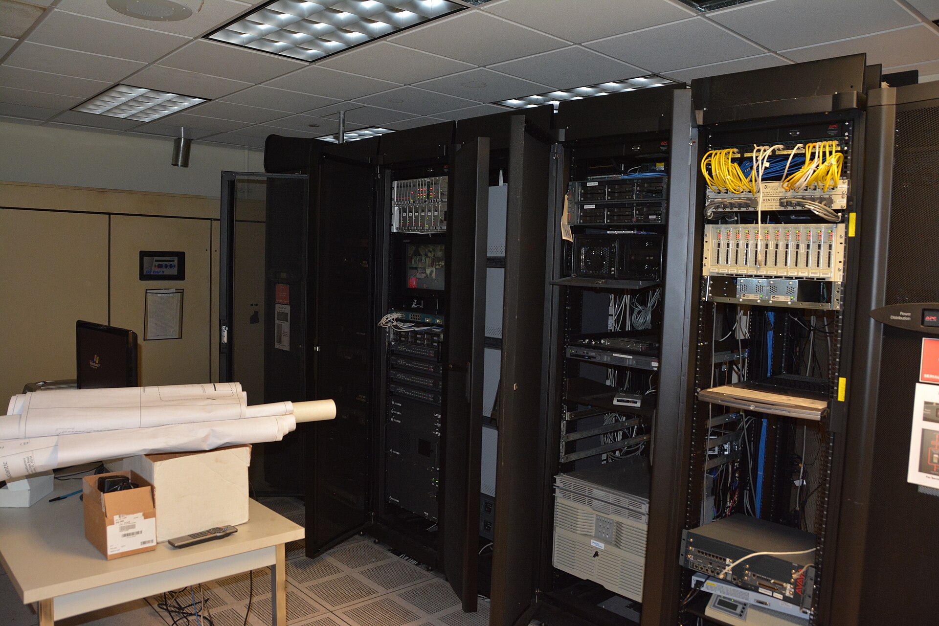 Modern server racks in a data center