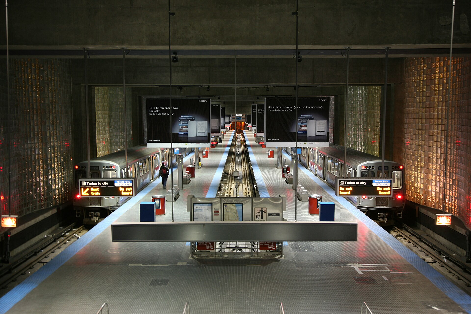 Blue Line station at Chicago O'Hare International Airport