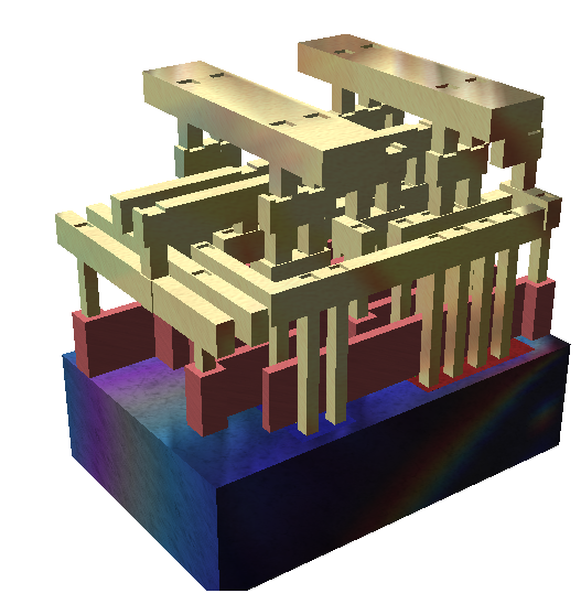 A silicon chip